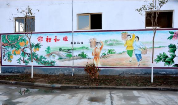石渠乡镇文化墙 乡风文明焕发新活力